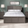 thumbnail image 2 of AFI Madison Full Solid Wood Foundation Bed with Matching Headboard Footboard, Grey, 2 of 7