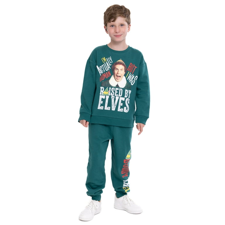 Buddy the Elf Boys Holiday Graphic Fleece Sweatshirt and Jogger Pant 2 Piece Christmas Outfit Set Sizes 4 12 Walmart