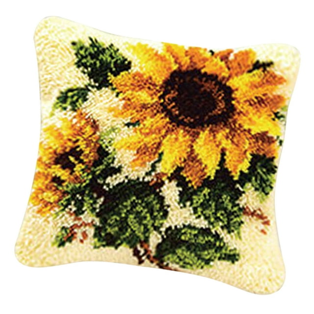 DIY Latch Hook Rug Making Crafts for Kids/Adults - Sun Flowers Patterns -
