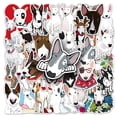 thumbnail image 1 of Paquete de pegatinas de vinilo para perros Bull Terrier, 50 unidades, impermeables, 1 of 2