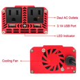 thumbnail image 4 of LVYUAN 300W DC 12V to AC 110V Power Inverter Car Converter Charge Adapter 2USB 2AC for Laptop, Computer, Car, RV, Camping & Home Red, 4 of 6