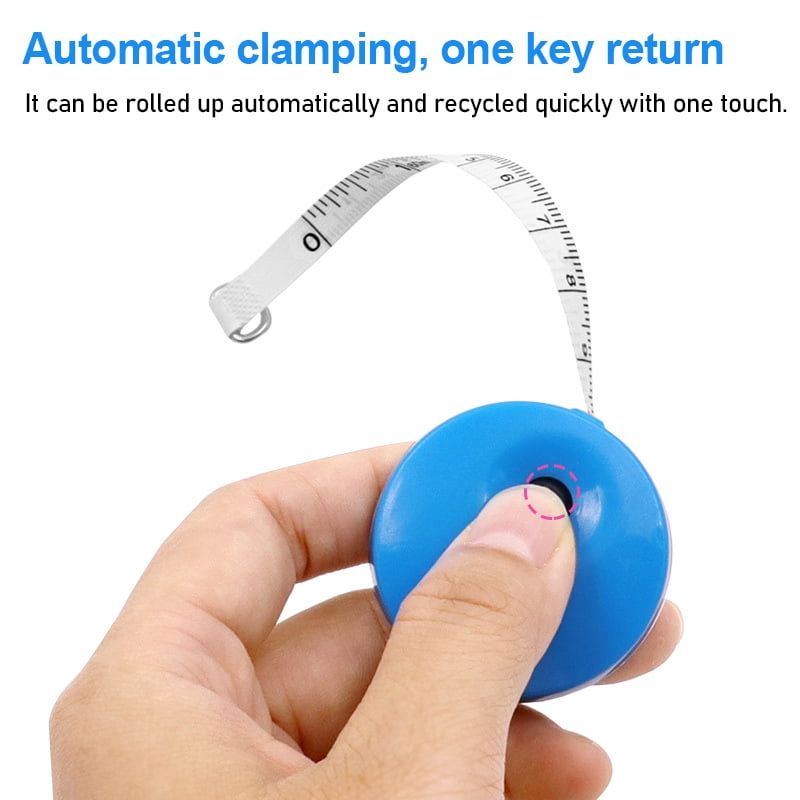 150cm 60 "Portable Retractable Ruler Tape Measures Height Children Ruler Centimeter Inch Roll Color Tape