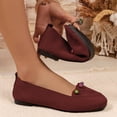 thumbnail image 4 of Daily Outing Comfortable Lightweight Dress Shoes Plus Size Shallow Cut Wide Width Spring Summer Wine 9, 4 of 9
