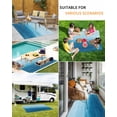 thumbnail image 5 of Outdoor Rug 4x6 ft Sky Blue White Brush Stroke Textured Waterproof Outdoor Patio Rug Mat Non Slip Outside Area Rugs Carpet for RV,Camping,Porch,Deck,Pool,Balconybackyard,Abstract Modern, 5 of 9
