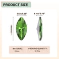 thumbnail image 2 of Uxcell 36 Pcs Horse Eye Shape Rhinestones, 9 x 18 mm Point Back Rhinestone Beads for Jewelry Making Crafts Costume Crystal Embellishments, Grass Green, 2 of 6