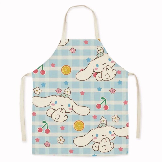 Delantal Sanrio Home Hello Kitty Kuromi Cinnamoroll Studio Craft Class Farm Game cocina hornear delantal a prueba de grasa