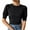 Black, variant on Fesfesfes Womans Shirts Womens Fashion Short Sleeve Round Neck Solid Color Loose Tops Blouse Puff Sleeve Knitted Sleeveless Tops for Women M(US:6)