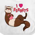 thumbnail image 4 of Inktastic I Love Ferrets Boys or Girls Baby Bib, 4 of 4