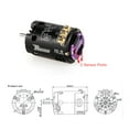thumbnail image 2 of Motor Superpass Hobby Rocket V3 540 10.5t Sensado Sin Escobillas Motor Motor Negro para 1/10 RC Racing Car Camión, 2 of 8