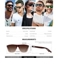 thumbnail image 5 of KALIYADI Polarized Sunglasses Women,Mens Classic Square Sun Glasses with UV Protection for Driving Fishing Golf(3 Pairs), 5 of 8