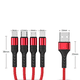thumbnail image 3 of Cable de Carga Múltiple 4 en 1 Nylon Trenzado Múltiples USB Cable de Carga Rápida Adaptador Tipo C Conectores de Puerto Micro USB Teléfonos Celulares Compatibles Tabletas y Más, 3 of 8