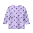 thumbnail image 4 of YOUYEDIAN 3/4 Sleeve Shirts for Girls 2026 Floral Graphic Tops Crew Neck T Shirt Cute Clothes Light Purple 8-9 Years, 4 of 4