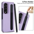 thumbnail image 5 of Allytech Galaxy Z Fold 3 Case Wallet, Premium PU Leather Business Type S Pen Holder Cards Holder Shockproof Stand Feature Cards Pocket Wallet Case Cover for Samsung Galaxy Z Fold 3 -Purple, 5 of 9