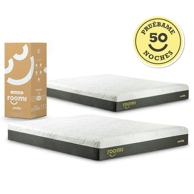 Colchón Matrimonial En caja Roomi Smile 2 Pack