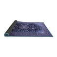 thumbnail image 2 of Ahgly Company Indoor Round Medallion Blue Traditional Area Rugs, 4' Round, 2 of 4
