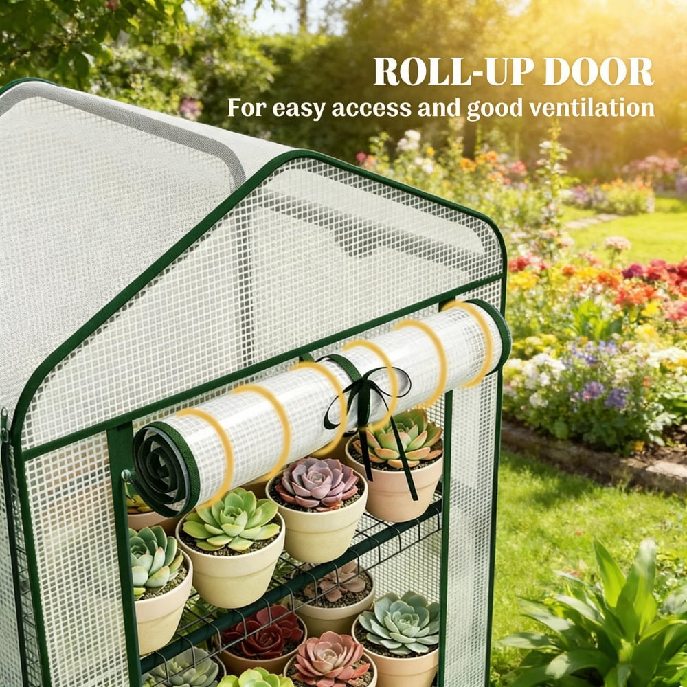 Garden Bed with Mini Greenhouse
