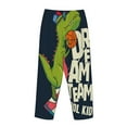 thumbnail image 5 of Balery Dinosaur Basketball Player print Women's Pajama Pants,Ultra Lightweight Pjs,Lounge Pant-XX-Large, 5 of 9