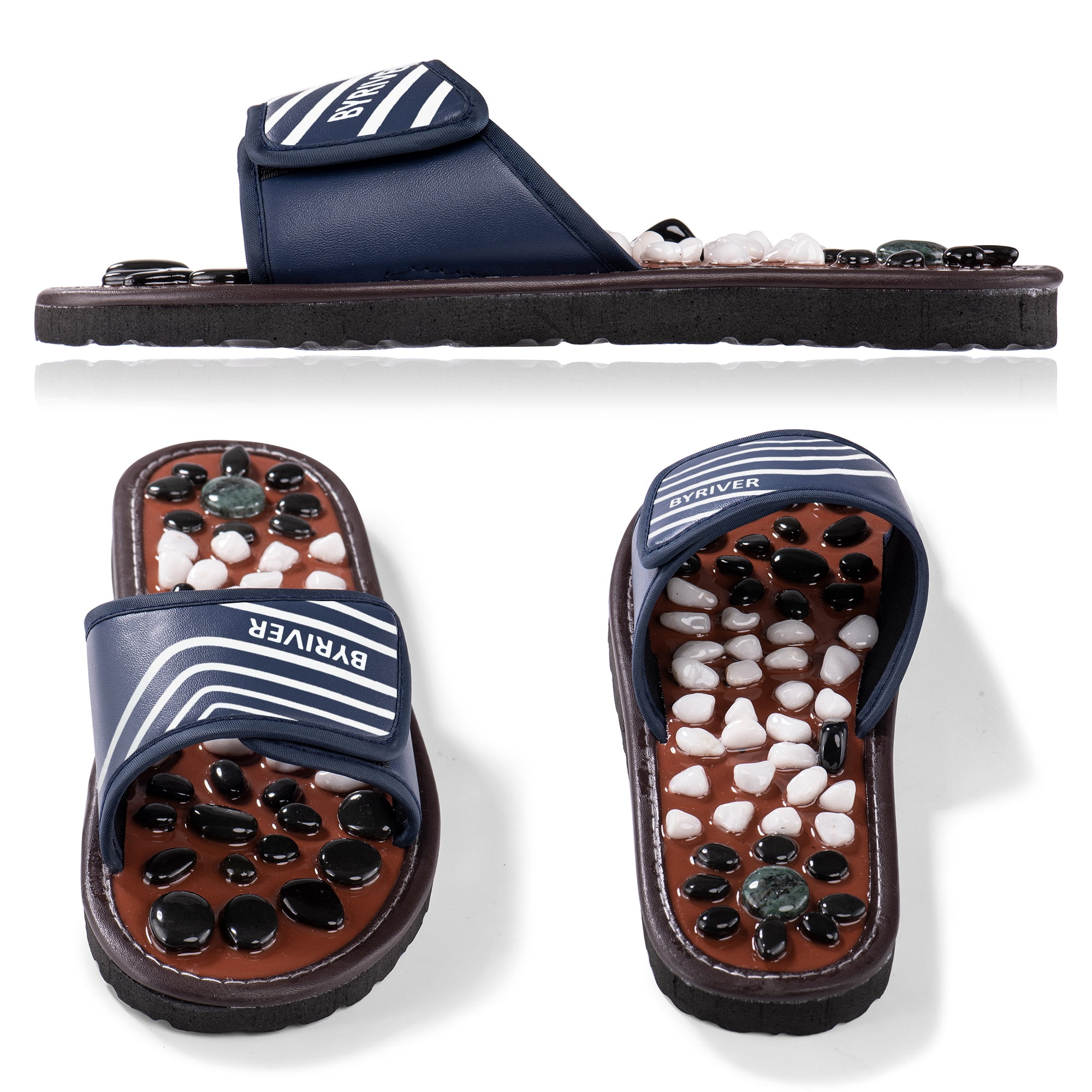 BYRIVER Acupressure Foot Massager, Plantar Fasciitis Massage Slippers  Sandals Shoes for Men Women (BL29)