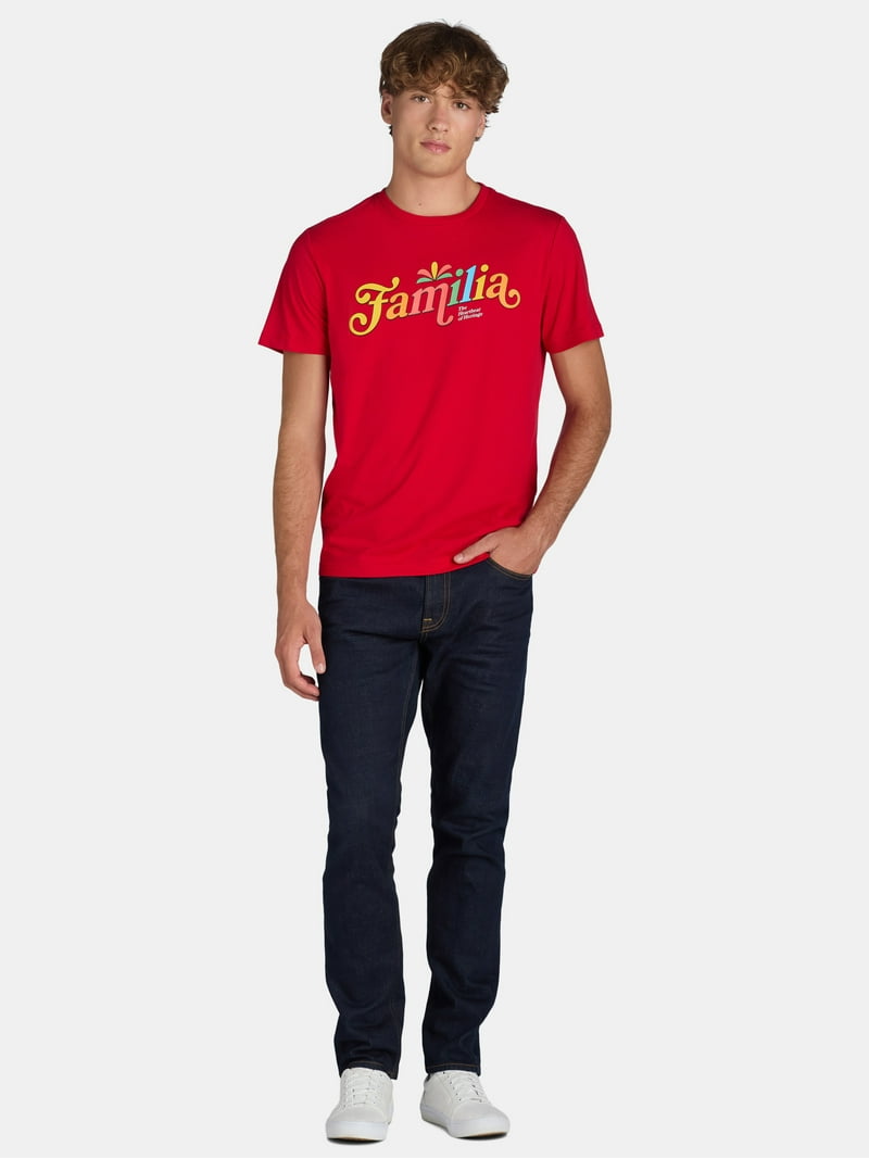 Familia Men's Graphic Tee with Short Sleeves, Sizes S-3XL