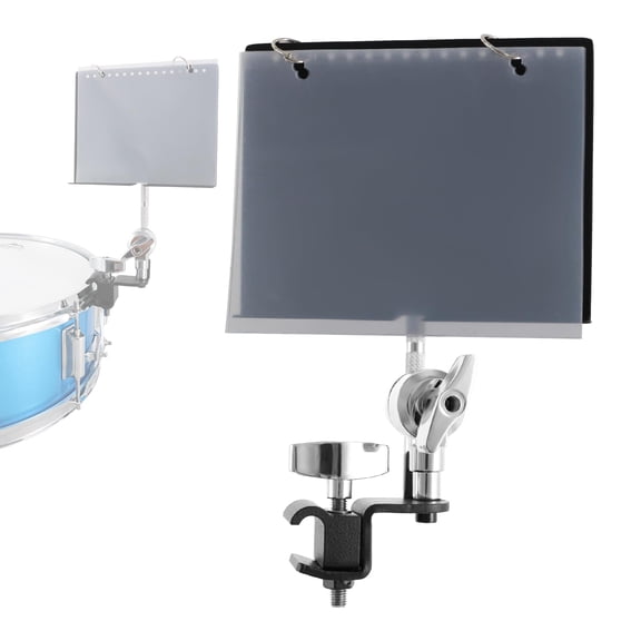 Drum Set Mounting Clamp Hoop Mount Music Stand For Snare Drums And Toms With Straight-shaped Sheet Arm Extension Percussion Instruments