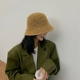 thumbnail image 2 of CoCopeanut Baru Kapas Benang Ember Topi untuk Wanita Gadis Fashion Solid Panama Memancing Topi Musim Gugur Kolam Datar Fisherman Topi Bonnet Femme hadiah, 2 of 6