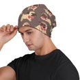 thumbnail image 3 of Xecao Cut Pug Print Beanie Knitted Hat for Men Women, Winter Fashion Knit Cuffed Caps Unisex, 3 of 7