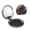 Round Shape, variant on Vintage Musical Notes Piano Art Portable Double-Sided Face Mirror Round Shape, Magnifying Compact Pocket Mirror with PU Leather Cover