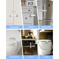 thumbnail image 3 of Child Safety Locks - Cabinet Locks Baby Proofing for Babies, Adhesive Cabinet Latches, Multi-Purpose for Fridge Drawers,Ovens Toilet Seats,Trash Can, No Drilling (3 Count), 3 of 8