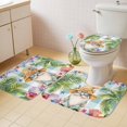 thumbnail image 4 of Summer Gnome Bathroom Rugs Set Starfish Shell Butterfly Non Slip Absorbent Soft Bath Mats 3 Piece Set with Bathroom Rug, U-Shaped Floor Mat, Toilet Seat Cover Large Size, 4 of 9