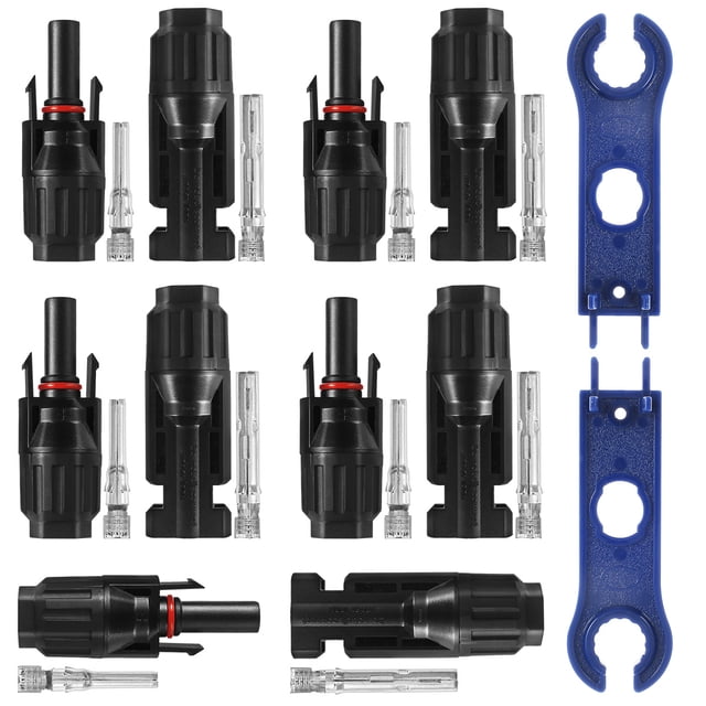 Muyoka Conector solar 30A 1000V IP67 Conector de cable de panel solar a prueba de agua Conector macho hembra ignífugo para AWG10 AWG11 AWG12 AWG13 AWG14 Cable de panel solar Muyoka Hogar