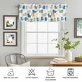 thumbnail image 4 of Rod Pocket Window Valances Cartoon Cat Seamless Short Kitchen Curtains Funny Animal on White Window Treatment Drapes for Bedroom Bathroom Living Room 42x18In,1 Panel, 4 of 9