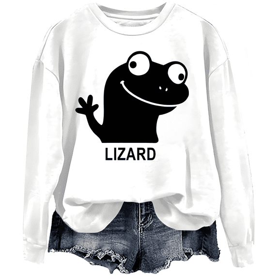 Lizard Meme Sweatshirt Funny Frog T-Shirt Lizard Meme Shirt Long Sleeve