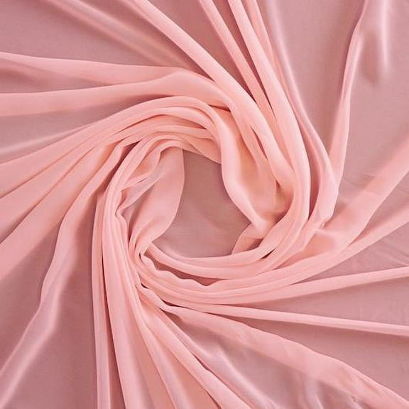 Zelouf Hi Multi Chiffon , Sewing, DIY, Crafts Fabric by the Yard, Pink Rose, 3 Yard