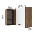 thumbnail image 2 of Alacena Gabinete Superior De Esquina Cocina Madesa Agata MB, 2 of 5