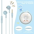 thumbnail image 4 of YUNOVA Donut Animal Kids Headphones with Volume Limiter, Cute Cat Ear Earbuds with Storage Case, 3.5mm Wired Child-Safe Earphones for School Girls & Boys - Ideal Birthday Christmas Gifts, 4 of 6