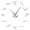 Silver, variant on Swimming Silhouette Frameless Wall Clock Stickers, DIY Modern Decorative Clocks for Living Room, Bedroom, Office - Easy to Install, Large 3D Clock Design (Gold,27in)