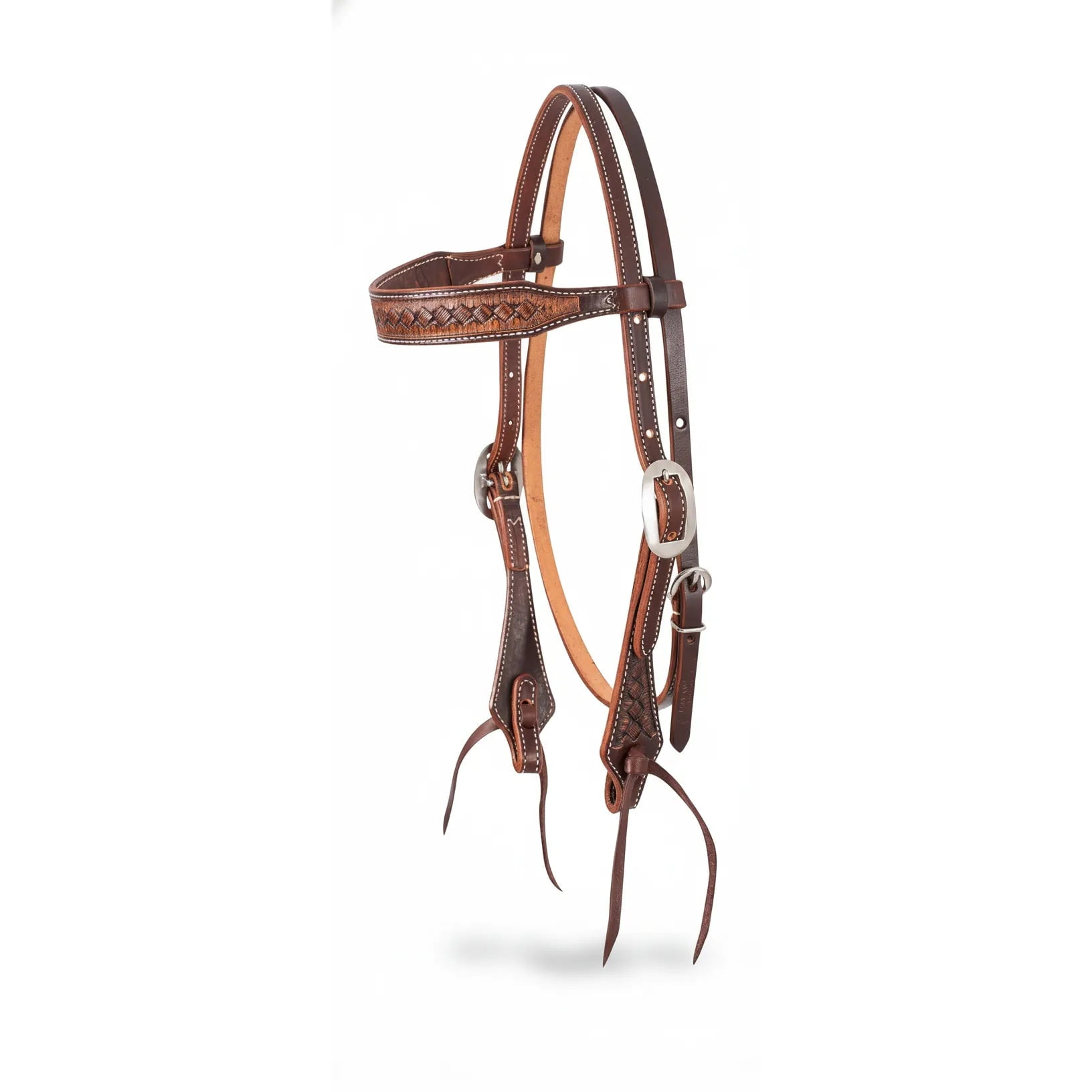 Martin Saddlery Weathered Antique Browband Headstall with Latigo Ties