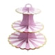 thumbnail image 2 of Soporte para cupcakes Soledad plástico de 3 niveles Bandeja de Servicio Púrpura, 2 of 8