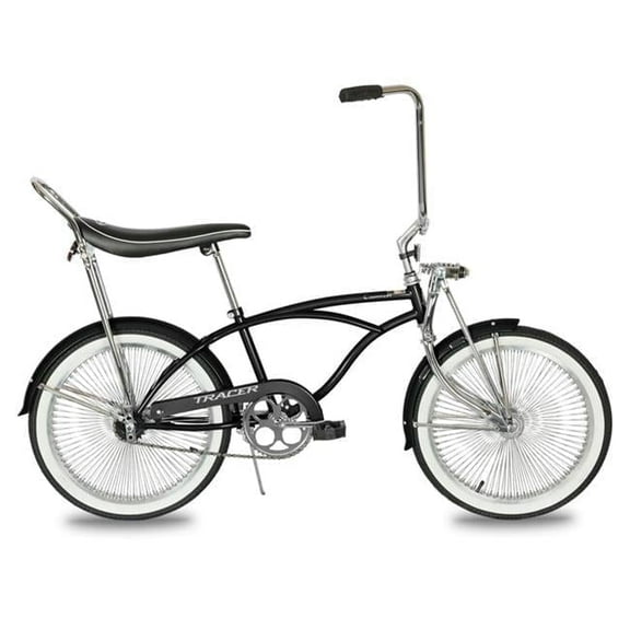 Tracer Tamron 20 Inch Lowrider Cruiser Bike - 140H Wheel with Banana Seat - Matte Black