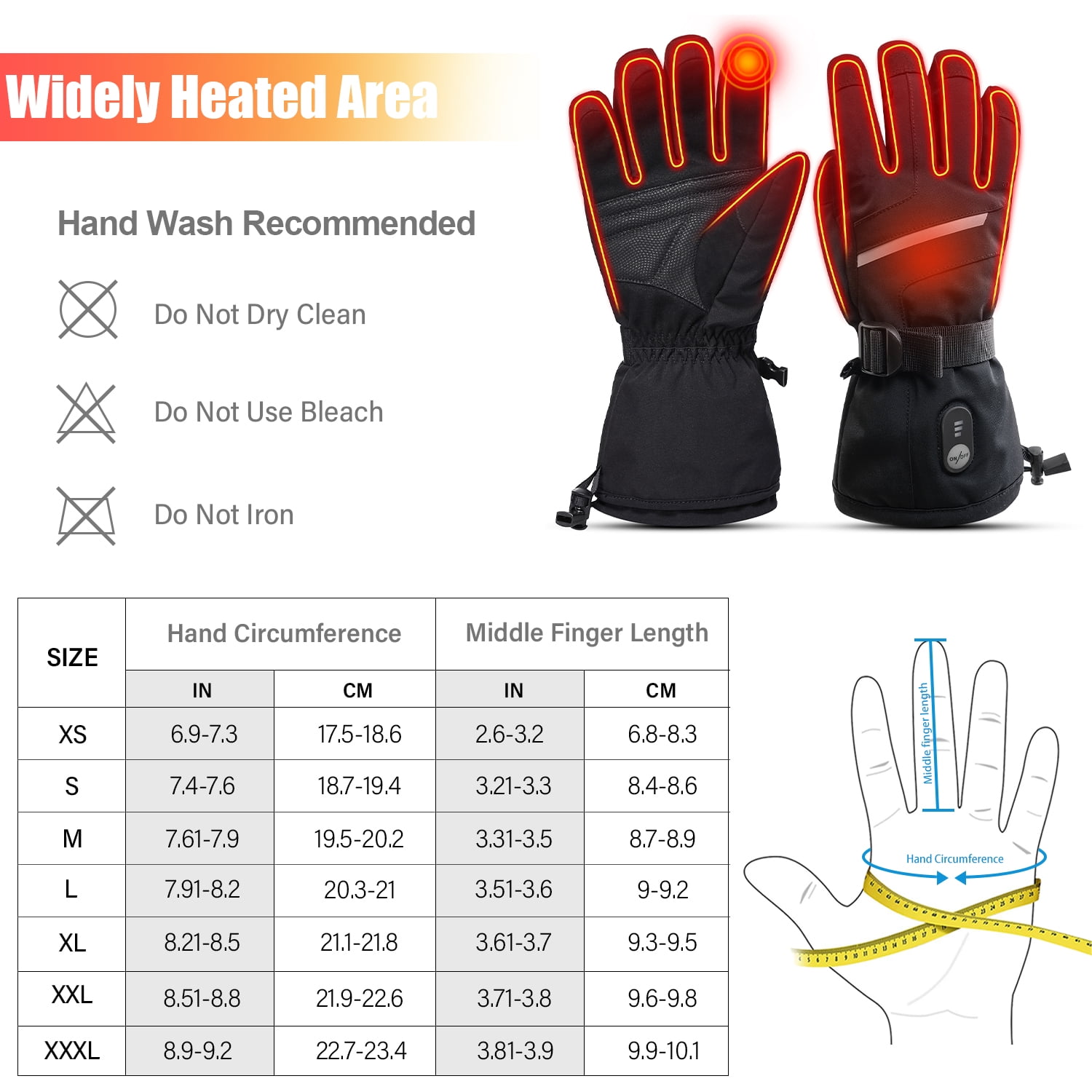SAVIOR HEAT Heated Gloves for Men & Women – 3 Heat Levels, Waterproof Touchscreen, 7.4V 2200mAh Battery for Skiing, Motorcycling & Winter Outdoor Sports
