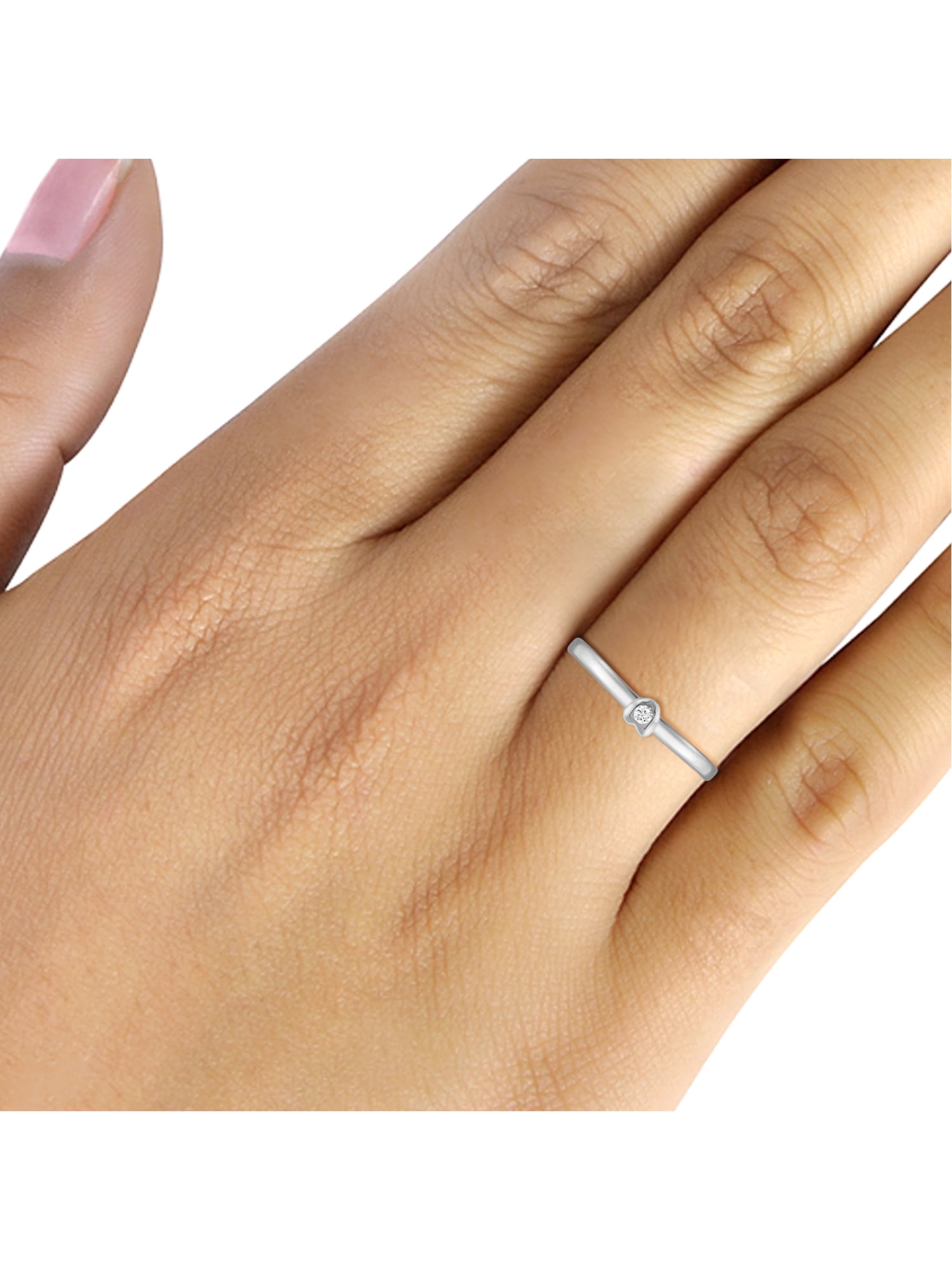 JewelersClub Diamond Rings for Women – Accent White Diamond Ring Jewelry– Sterling Silver Bands for Women –– Ring by JewelersClub