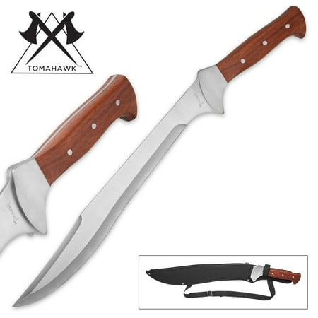 Tomahawk Pole - Big Bounty Hunter Full Tang Machete With Sheath, Tough full tang stainless steel construction By Tomahawk From USA