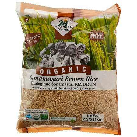 24 Mantra Organic Brown Sonamasuri Rice 2.2lb