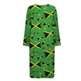 thumbnail image 4 of Yuyamidu Jamaican Flag Womens Bath Robes with Zippers Fashion Long Sleeve Robe for Women Plus Size 2XL Lightweight Nightgowns Housecoat Soft Crew Neck Long Bathrobe with Pockets, 4 of 7