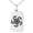 Silver, variant on Stainless Steel Greek Mythology Hydra Engraved Small Rectangle Dog Tag Charm Pendant Necklace