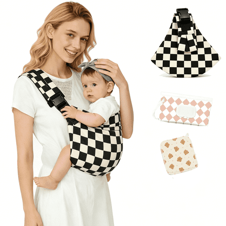 Baby Sling Carrier Adjustable Baby Sling -Toddler Sling Comfortable Baby Wrap Carriers Ergonomic-Designed, Travel Friendly Carrying 10-45 LbsLeopard