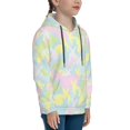 thumbnail image 3 of Pofeuu Color Rabbit Print Kids Pullover Hoodies Warm Thick Hooded Sweatshirt with Packet for Boys Girls-Medium, 3 of 6