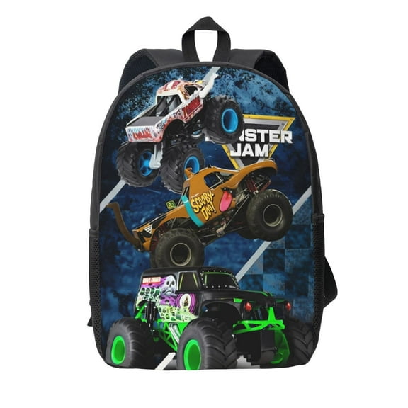 Anime Monster Jam Grave Digger Backpack Unisex Bookbag Rucksack Printing Shoulder Bag Back To School Bag Travel Hiking Daypack