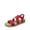 RED, variant on Women's Summer Dressy Low Wedge Heels Comfortable Slip on Casual Flat Sandals for Walking Vacation