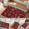 thumbnail image 5 of Bathroom Rugs 2x3 Ft, Red Snowflake Christmas Non Slip Area Rugs for Kitchen Bedroom Entryway, Black Plaid Xmas Winter Abstract Art Washable Carpet Runner Rug Floor Mats for Bedroom Home Decor, 5 of 9